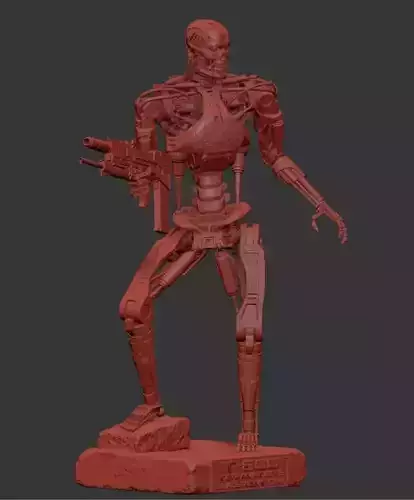 T-800 Terminator 2 Judgment Day V3 High Detal 3D print model