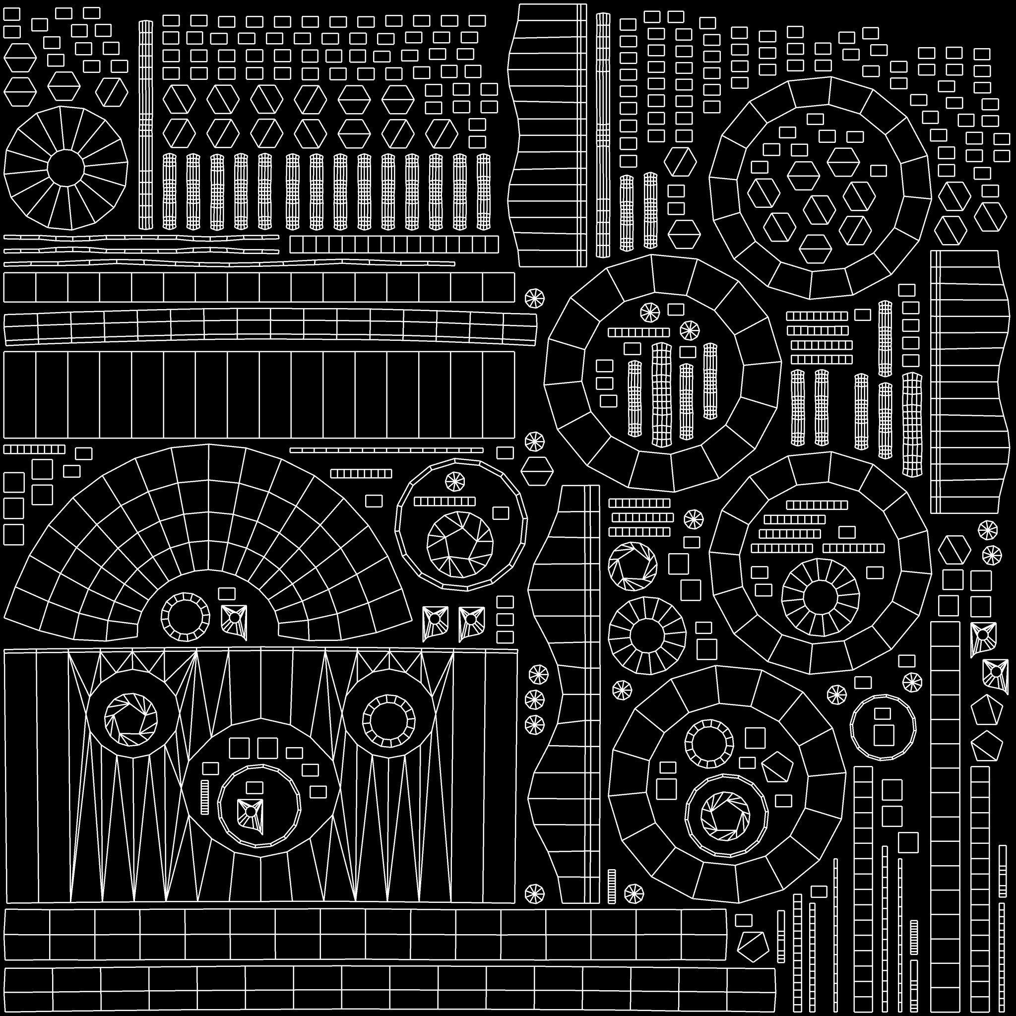 US fire hydrant Low-poly 3D model_13