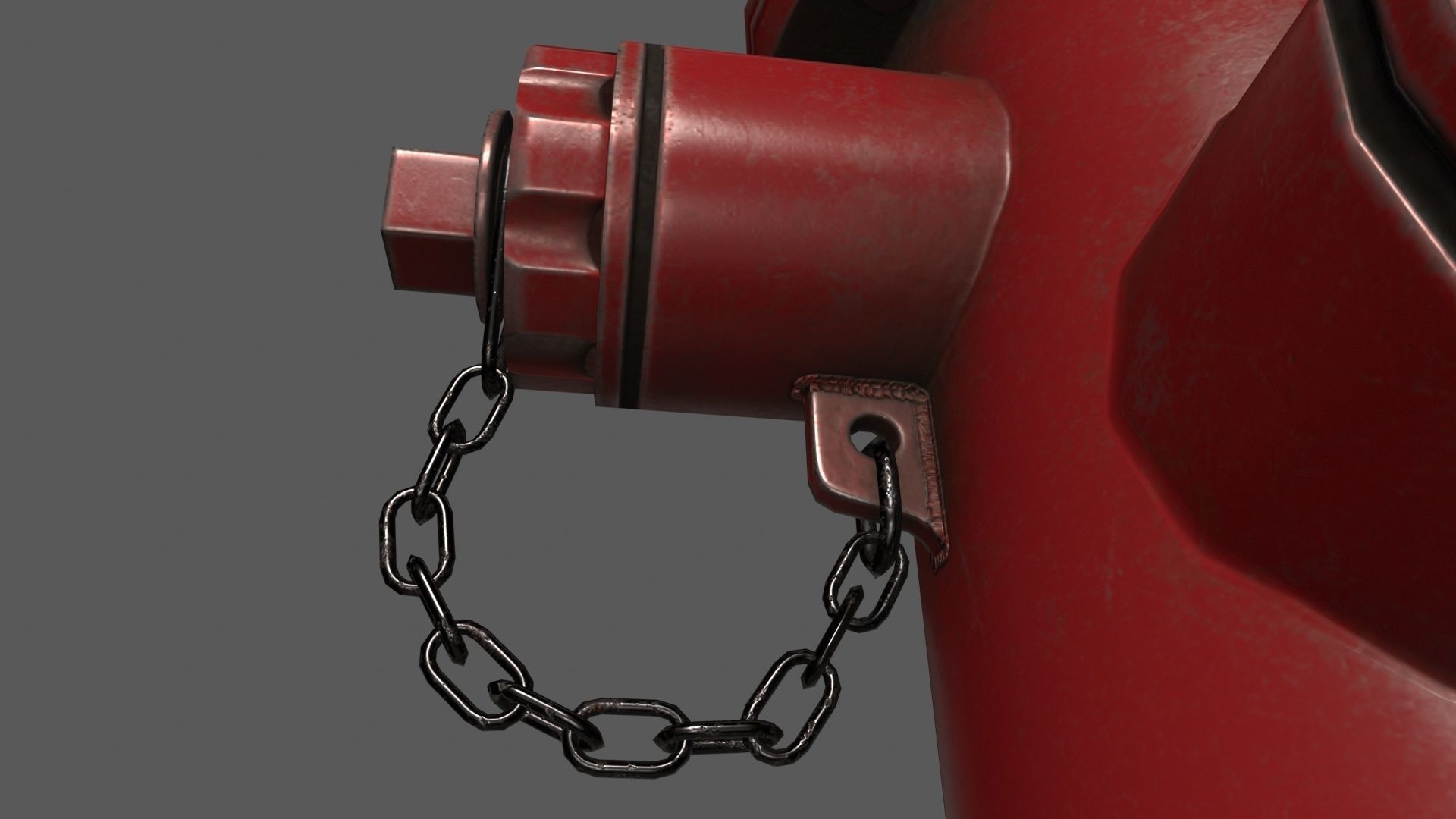 US fire hydrant Low-poly 3D model_5