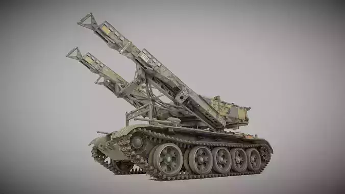 Self-propelled rocket launcher S-125 Newa 3D model