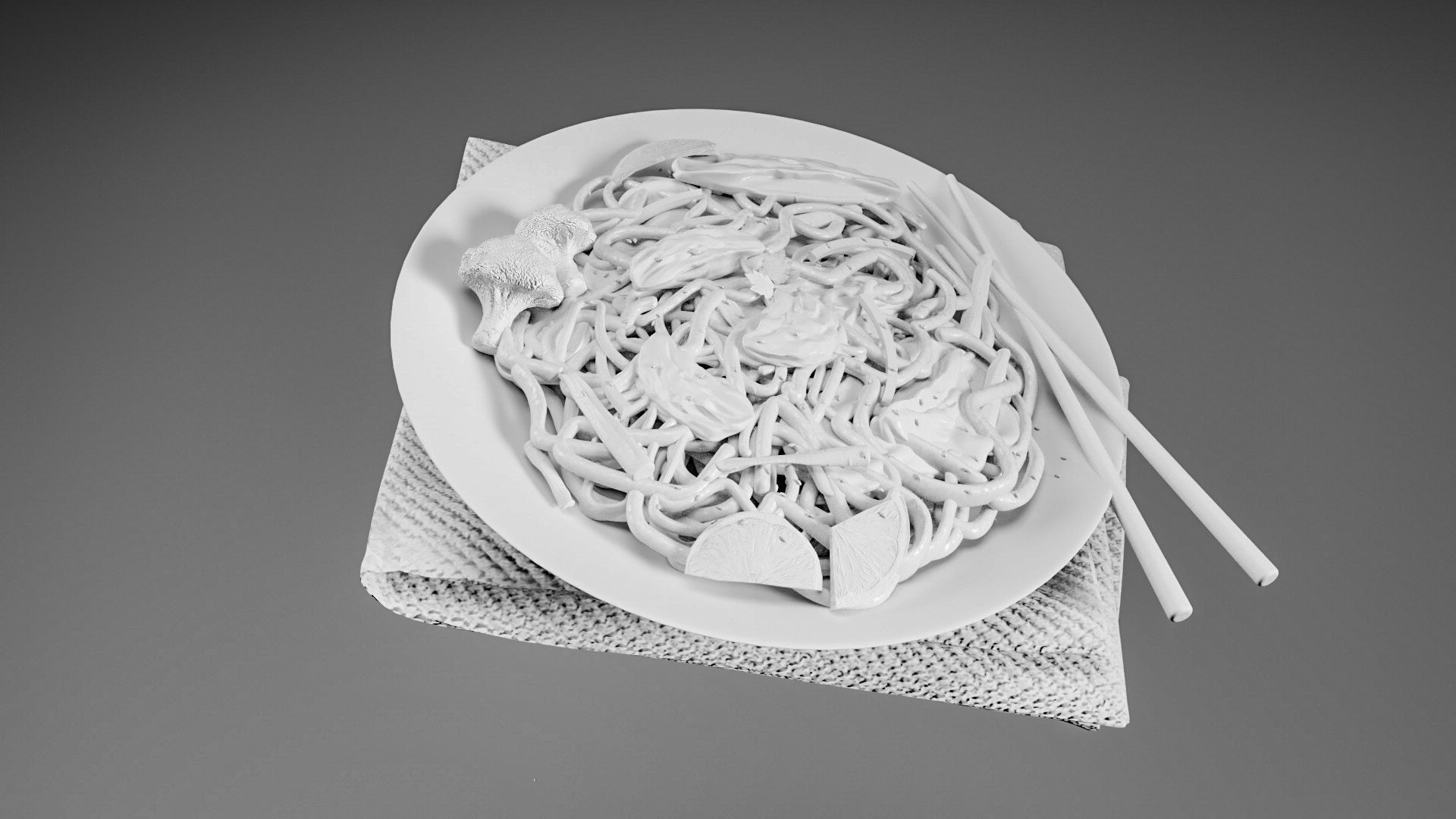 delicious noodles  3D model_2