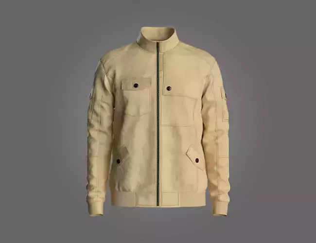 Mens Bomber Jacket 3D Model
