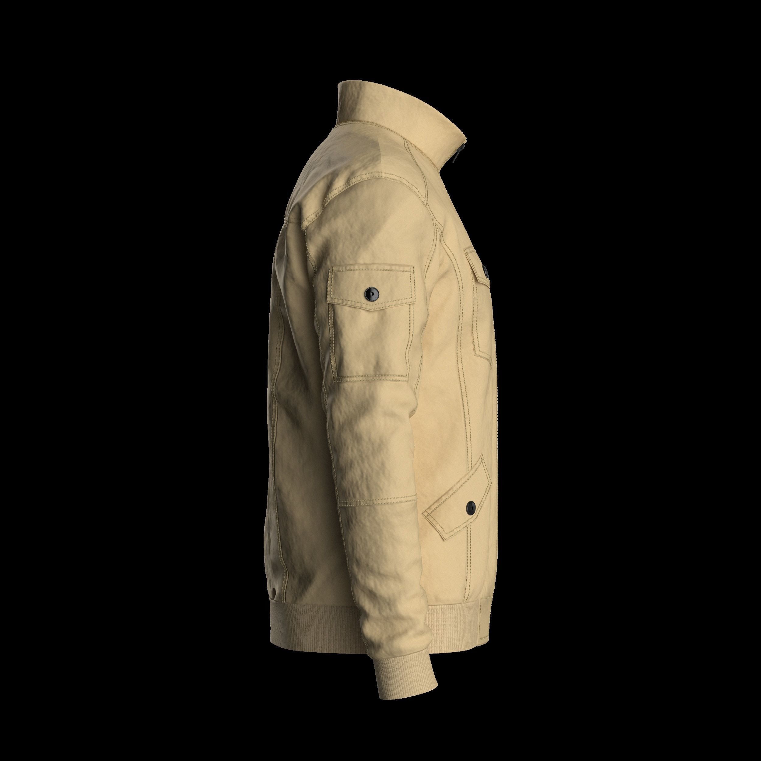 Mens Bomber Jacket 3D Model 3D model_11