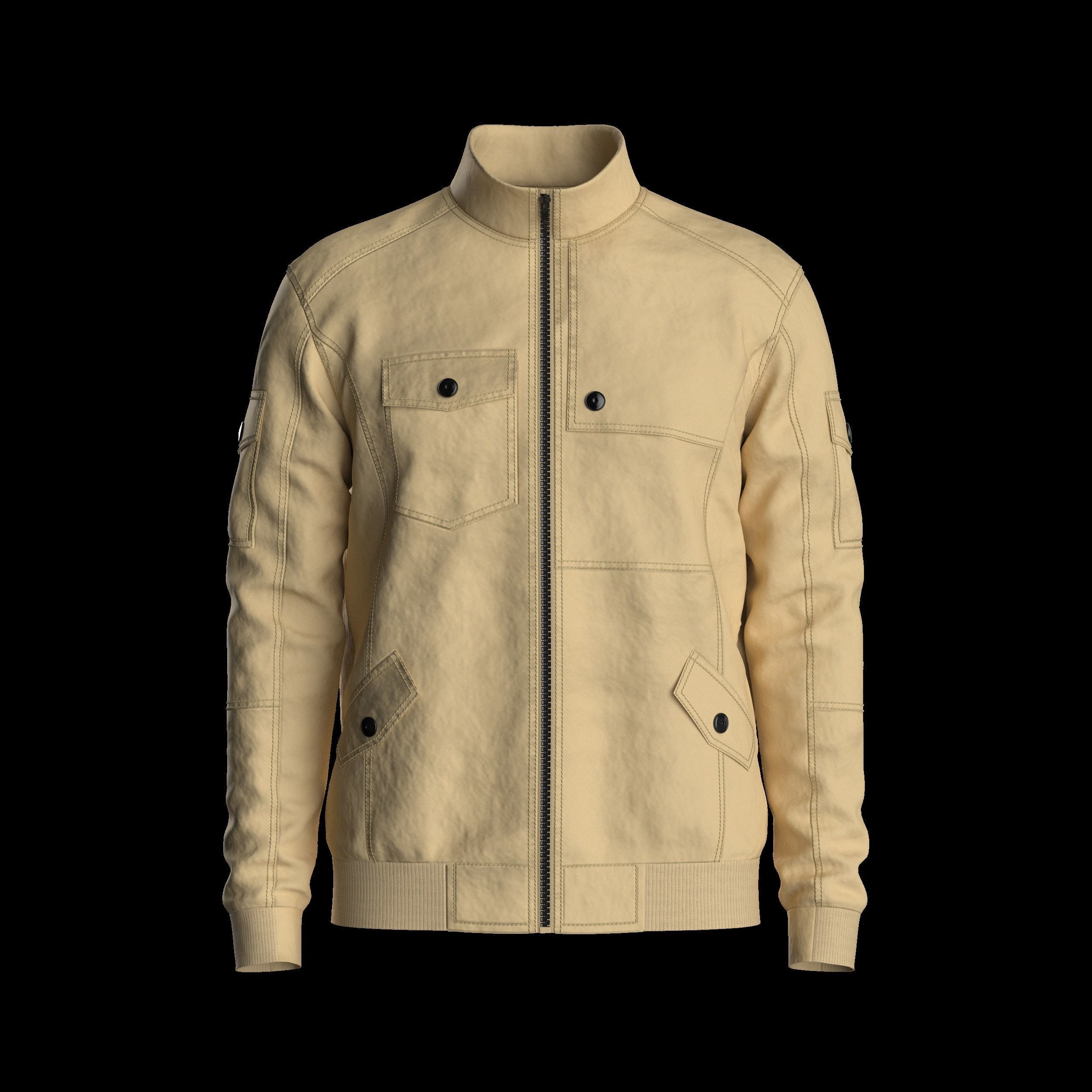 Mens Bomber Jacket 3D Model 3D model_6