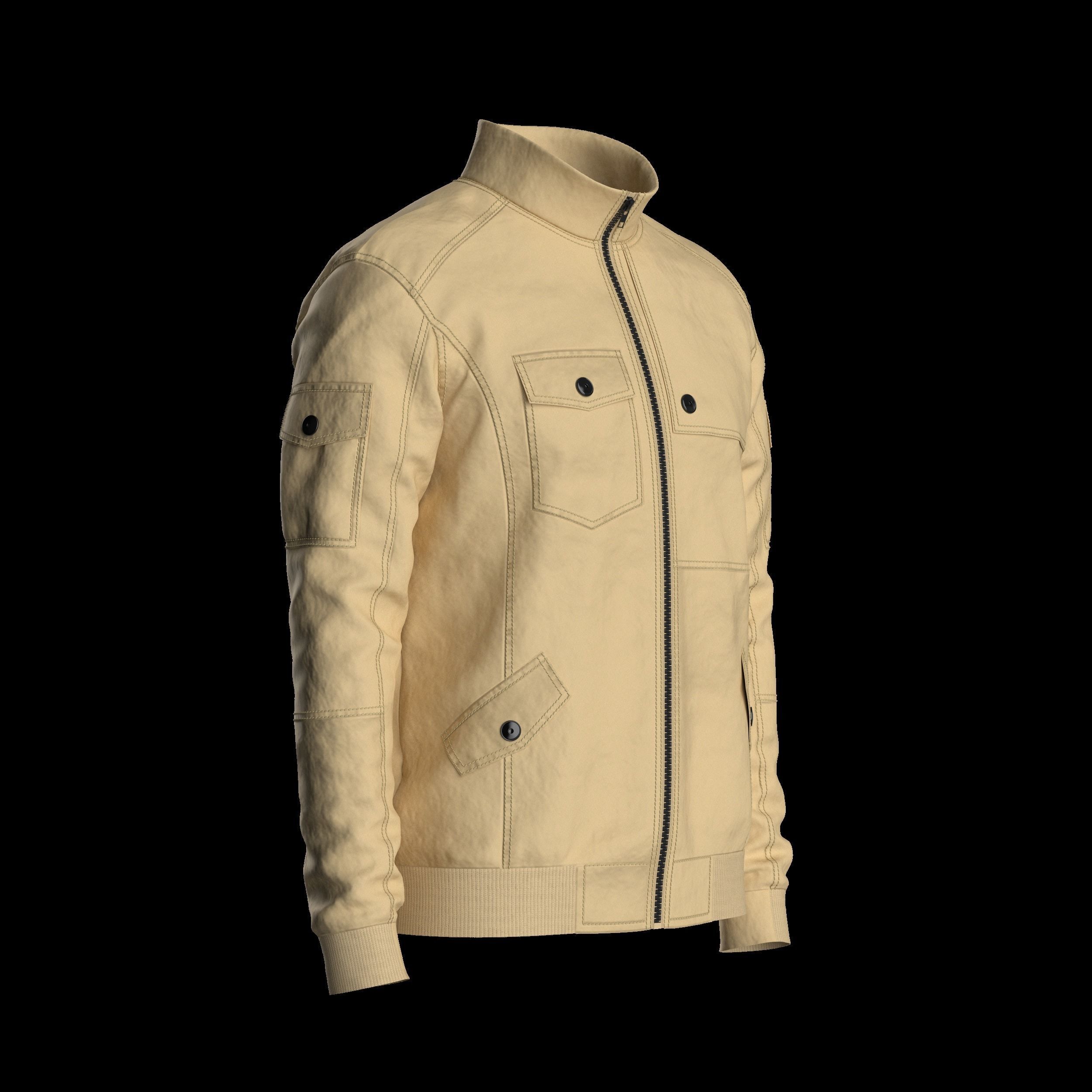 Mens Bomber Jacket 3D Model 3D model_4