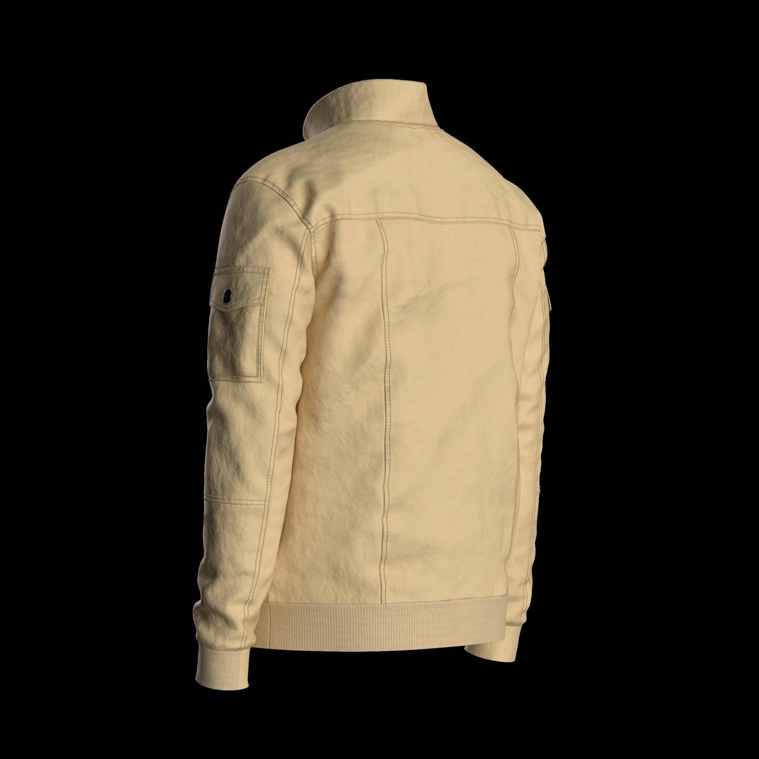 Mens Bomber Jacket 3D Model 3D model_8