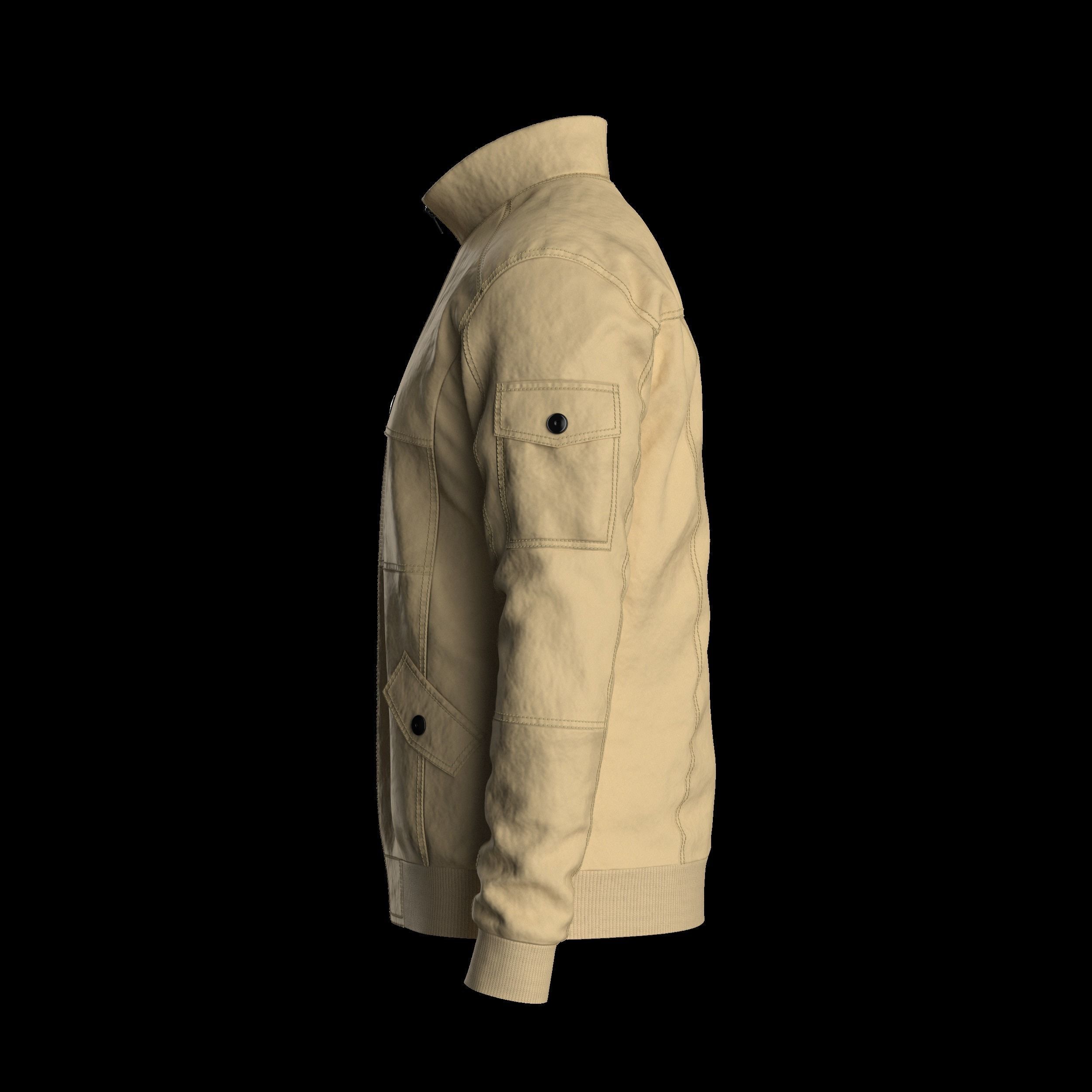 Mens Bomber Jacket 3D Model 3D model_12