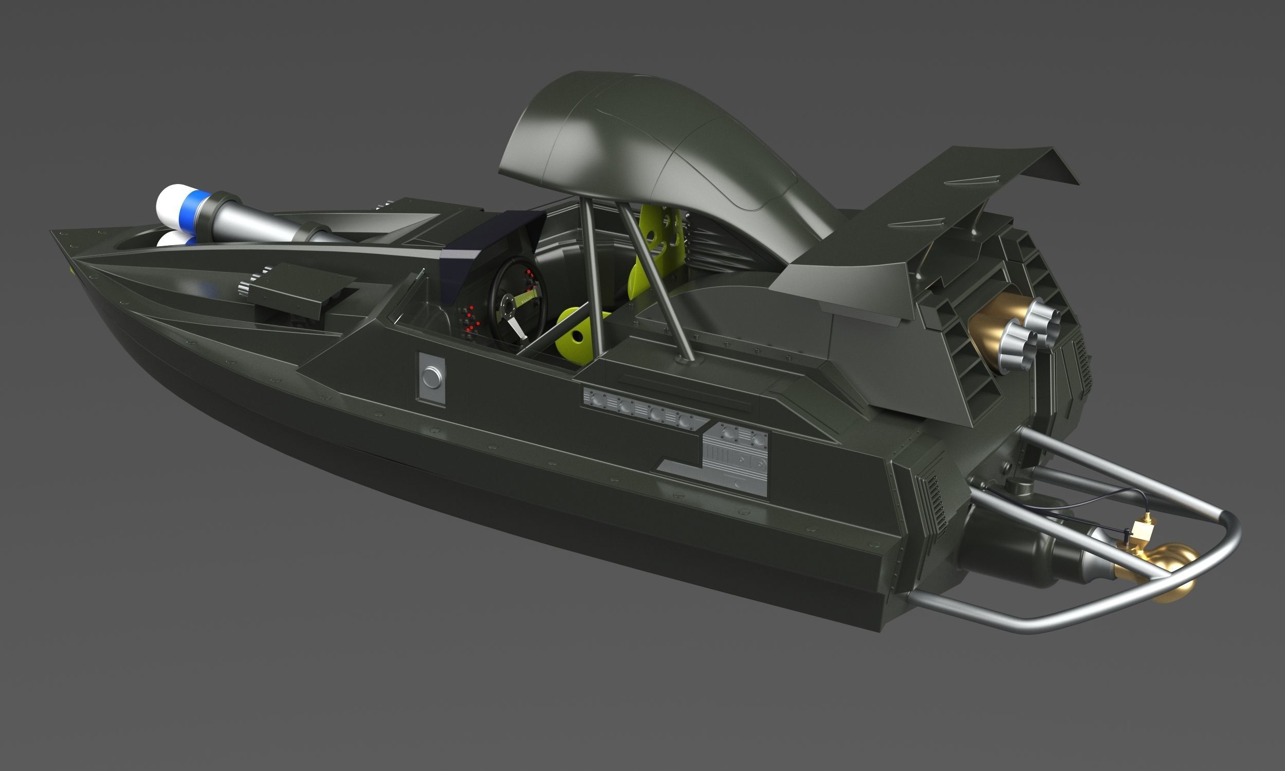 Qboat 3D model_2