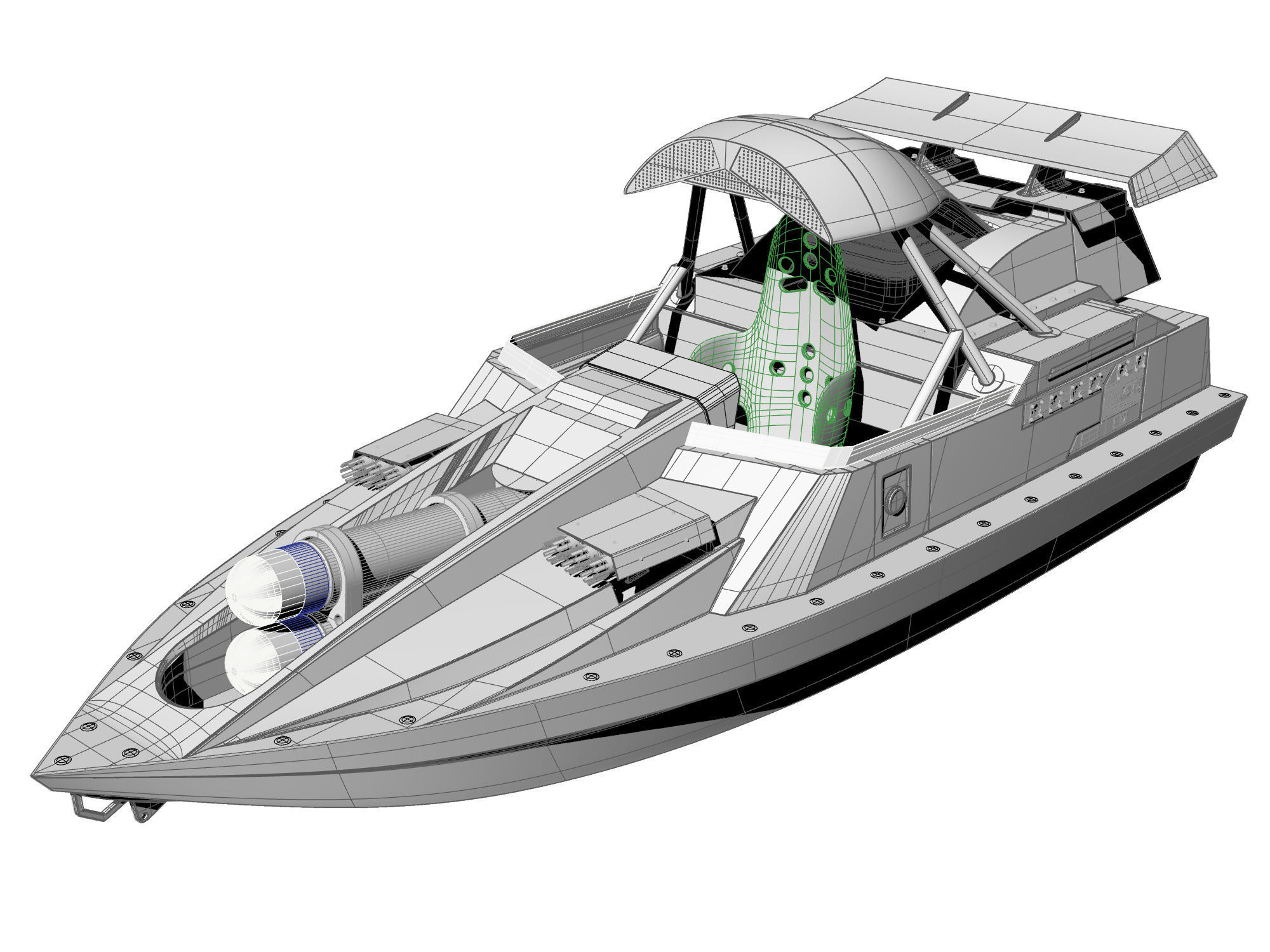Qboat 3D model_9