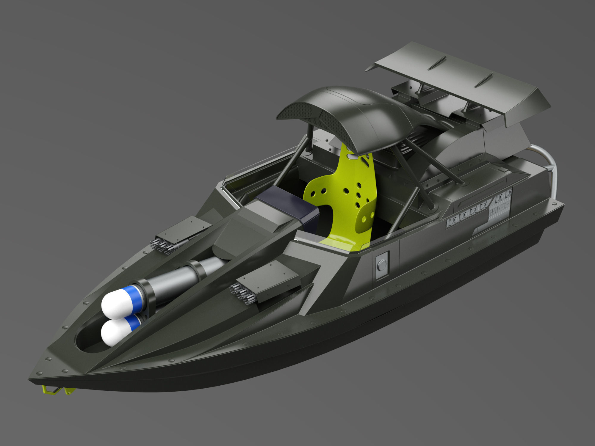 Qboat 3D model_1