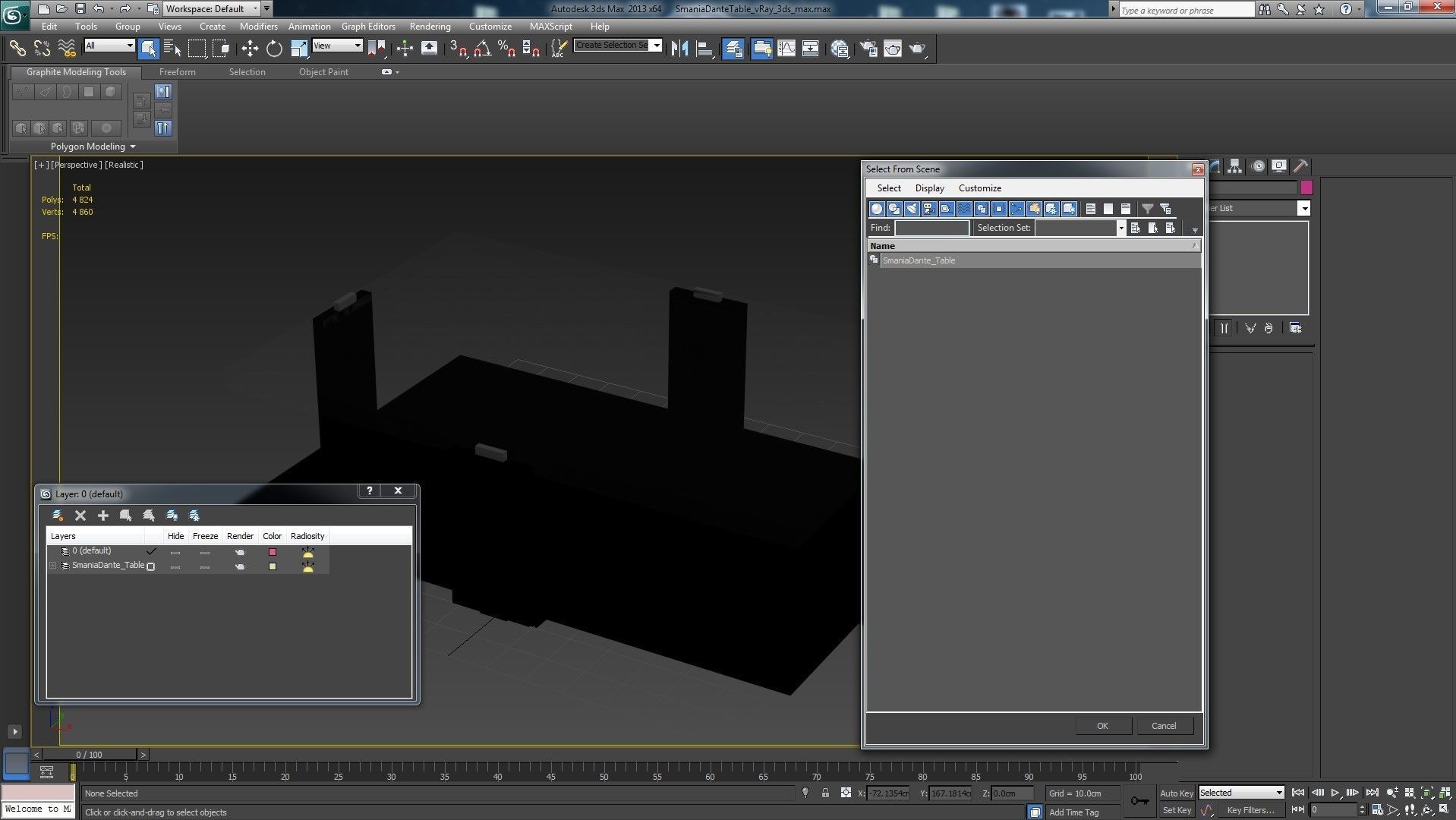 Smania Dante Table Low-poly 3D model_21