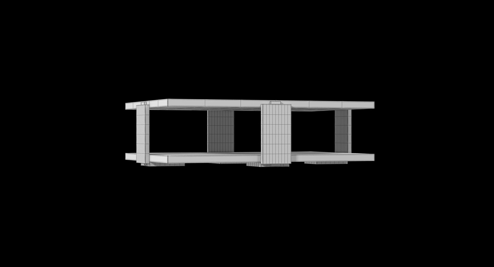 Smania Dante Table Low-poly 3D model_19