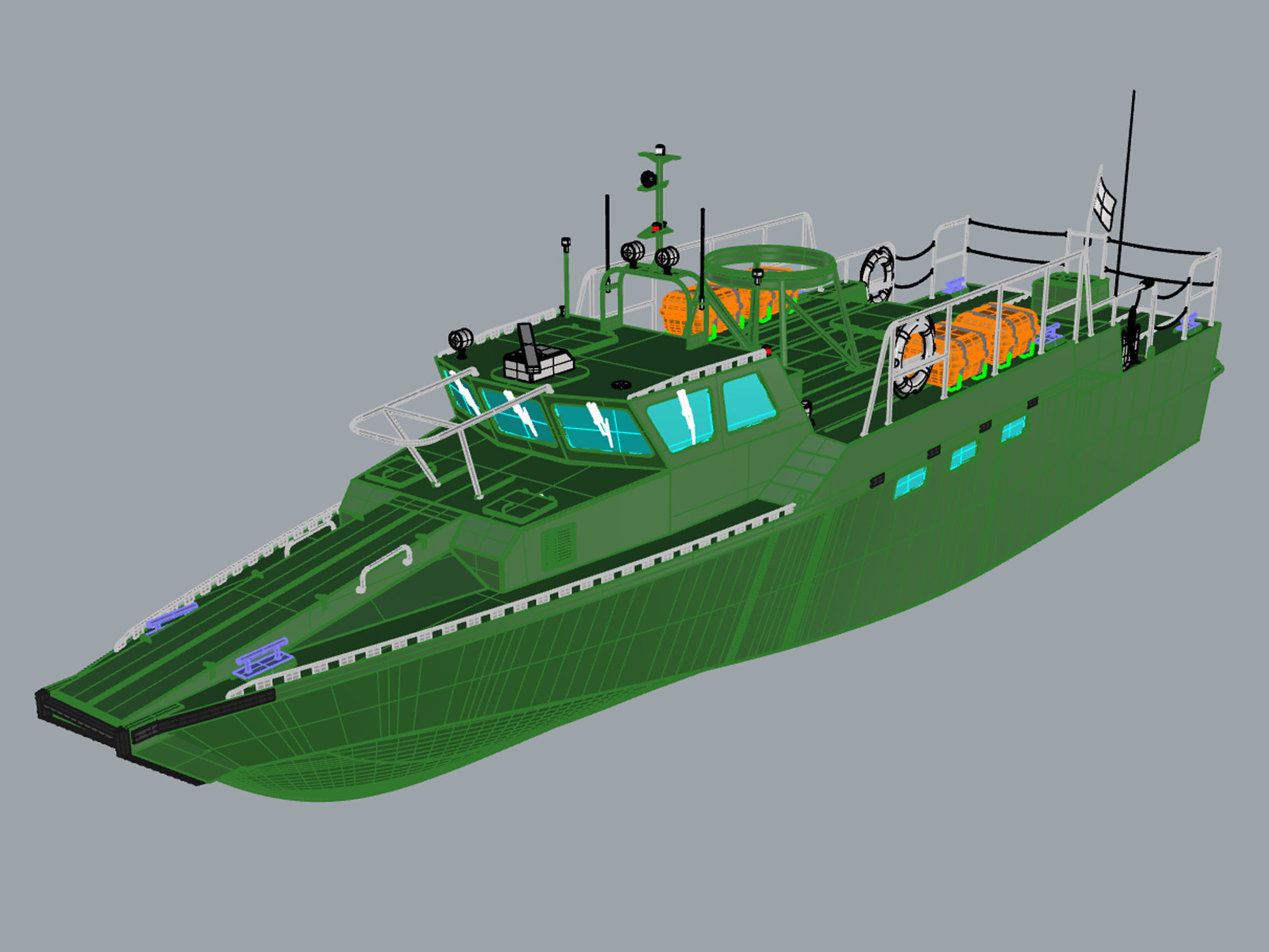 Combat Boat 3D model_8