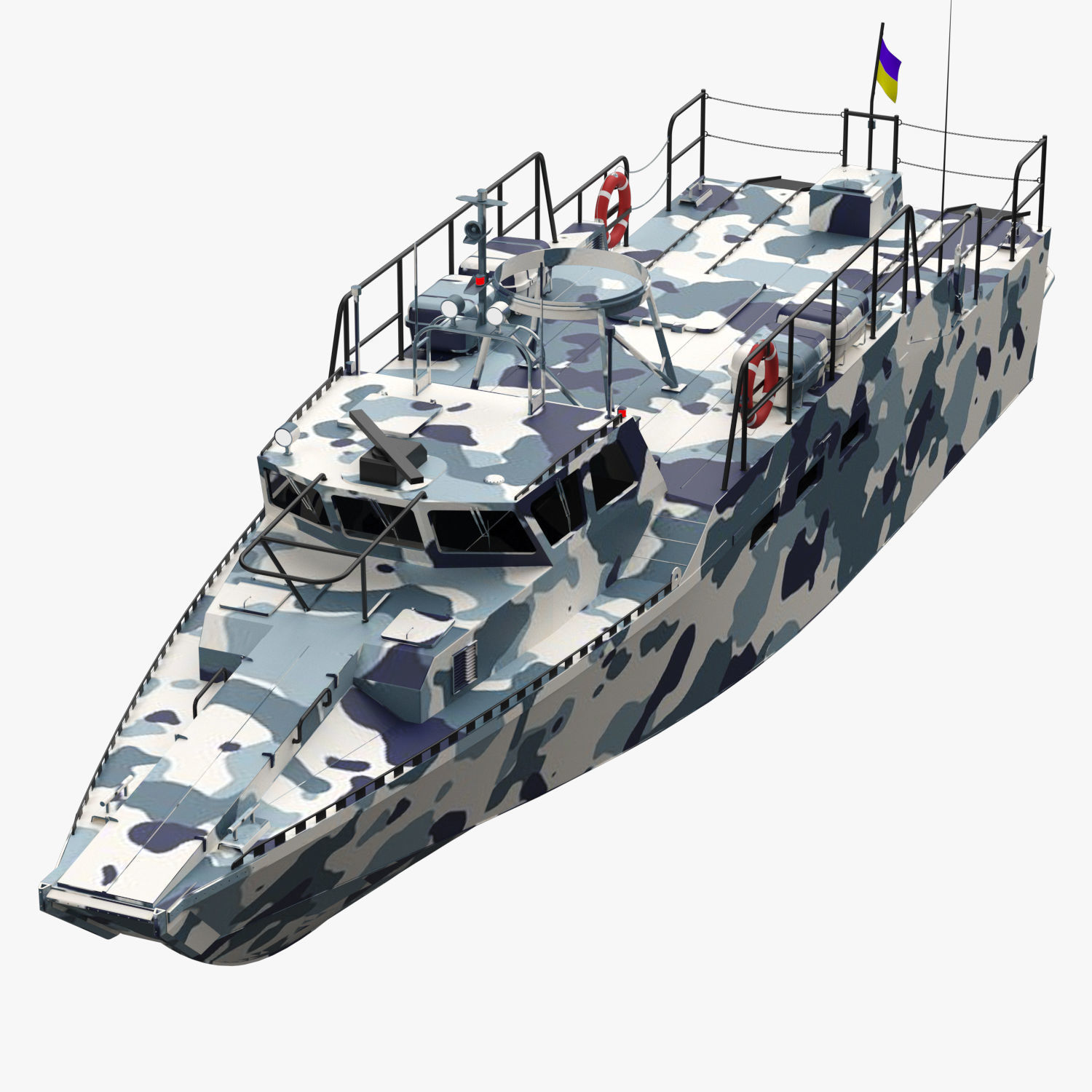 Combat Boat 3D model_1