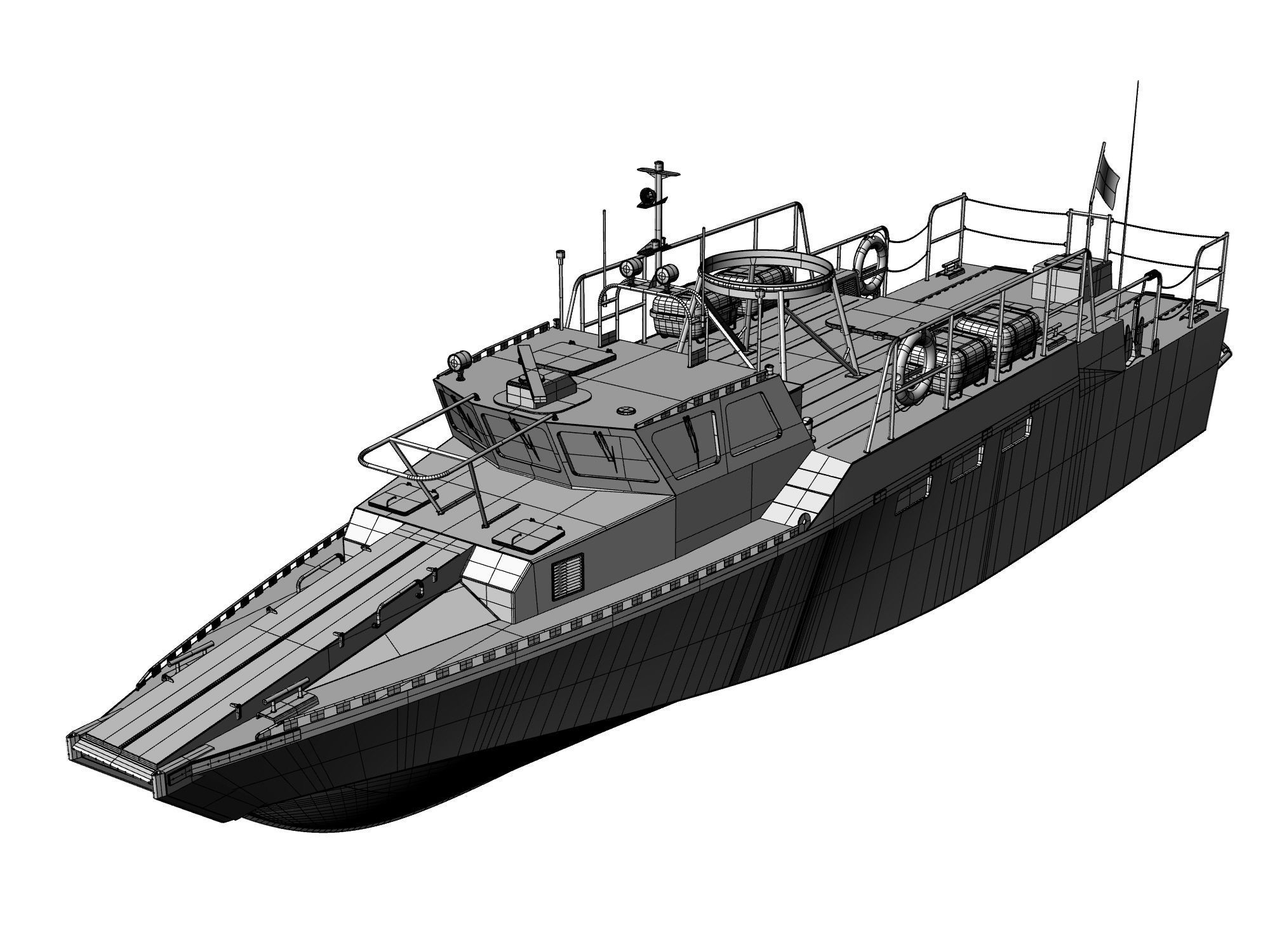 Combat Boat 3D model_9