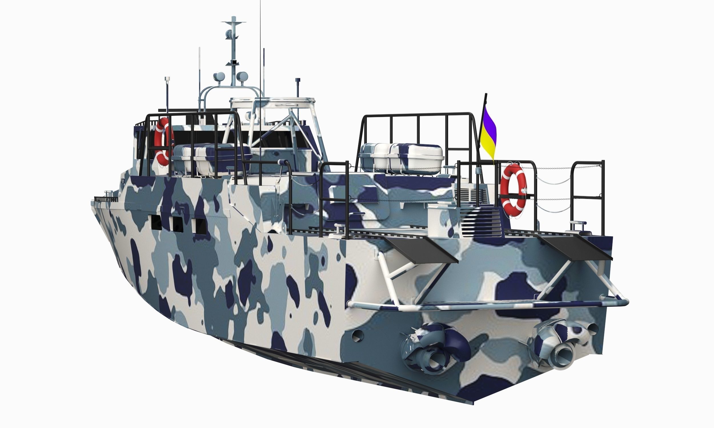 Combat Boat 3D model_6
