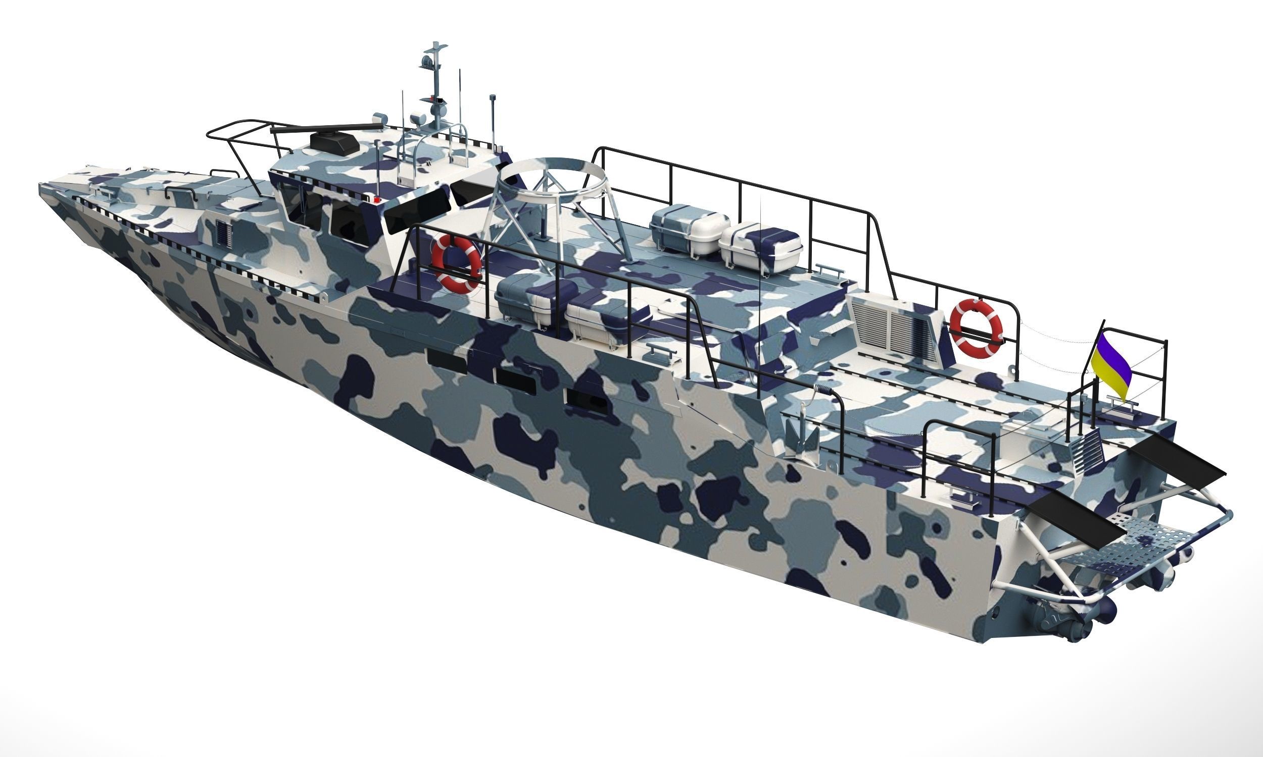 Combat Boat 3D model_2