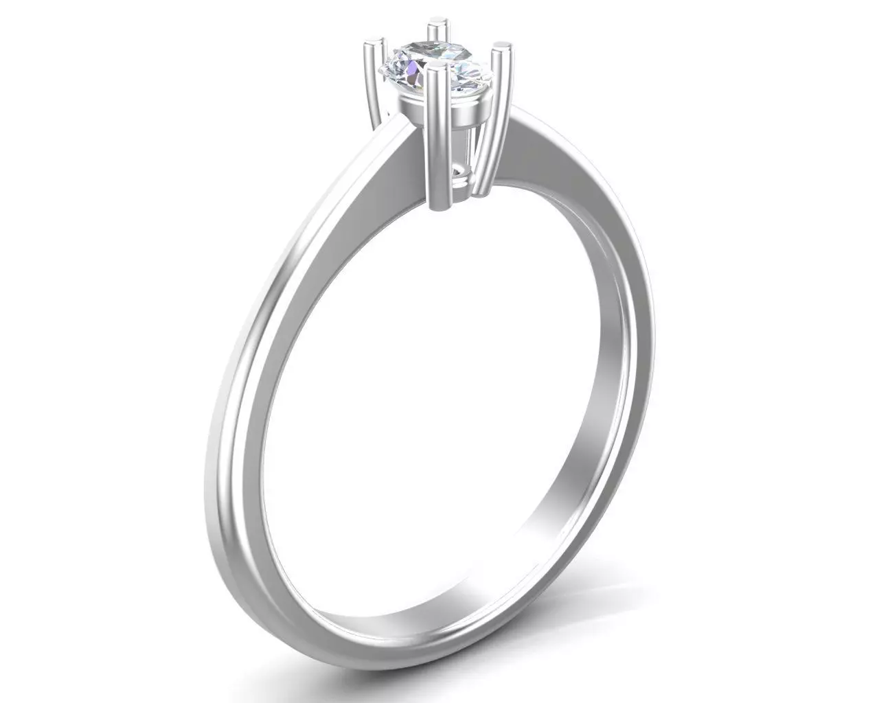 Lovely Oval Solitaire Ring 3D print model