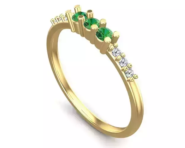 Lovely Solitaire Wedding Ring 3D print model