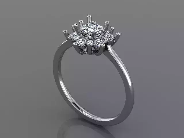 Engagement Ring 2 3DM STL OBJ MTL