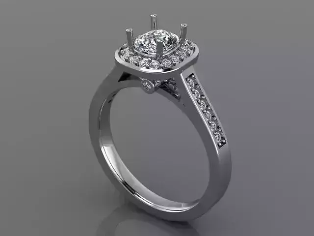 Engagement Ring 5 3DM STL OBJ MTL