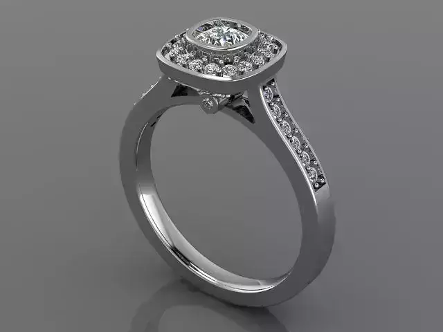 Engagement Ring 6 3DM STL OBJ MTL