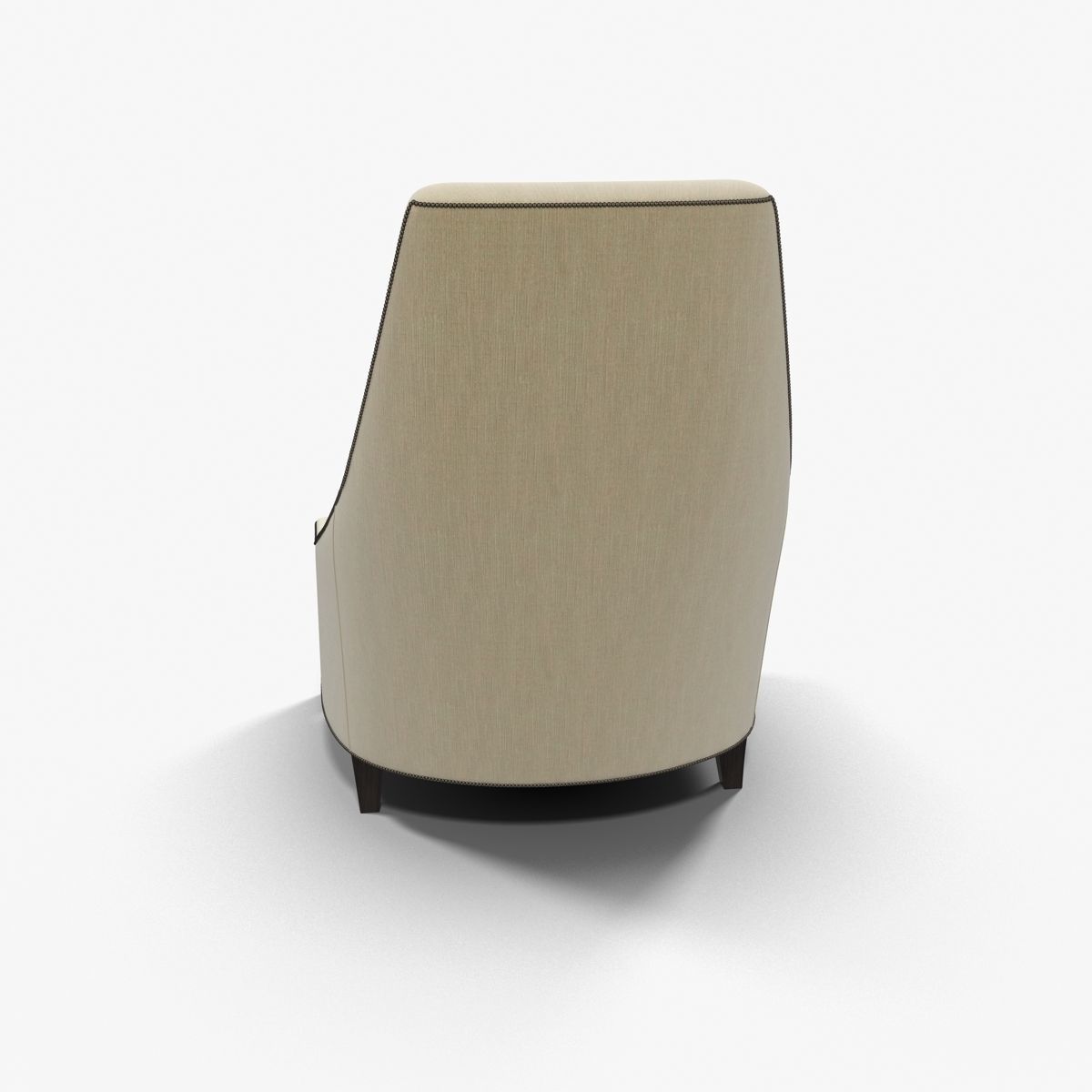 Baker Bel Air Lounge Chair Low-poly 3D model_11