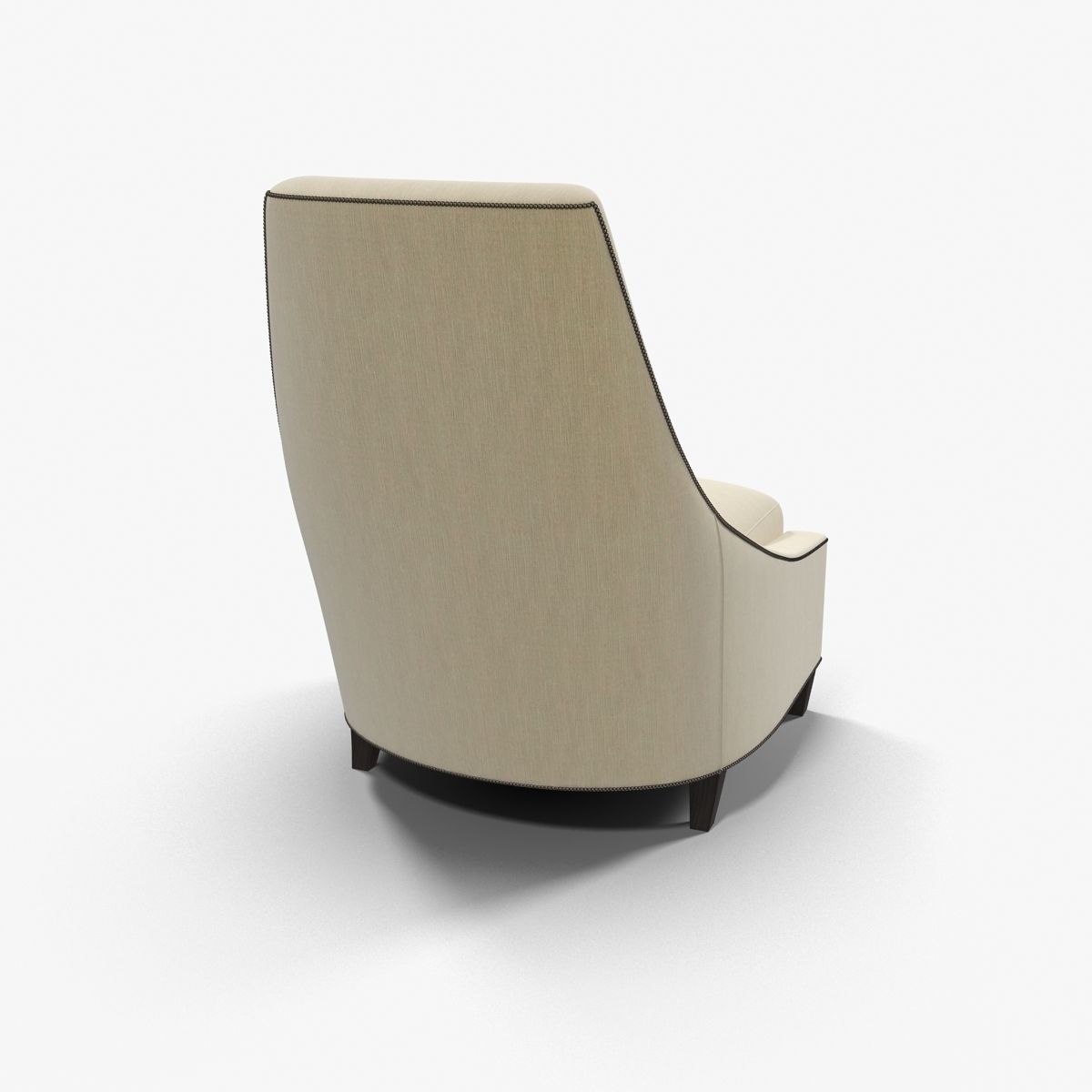 Baker Bel Air Lounge Chair Low-poly 3D model_10