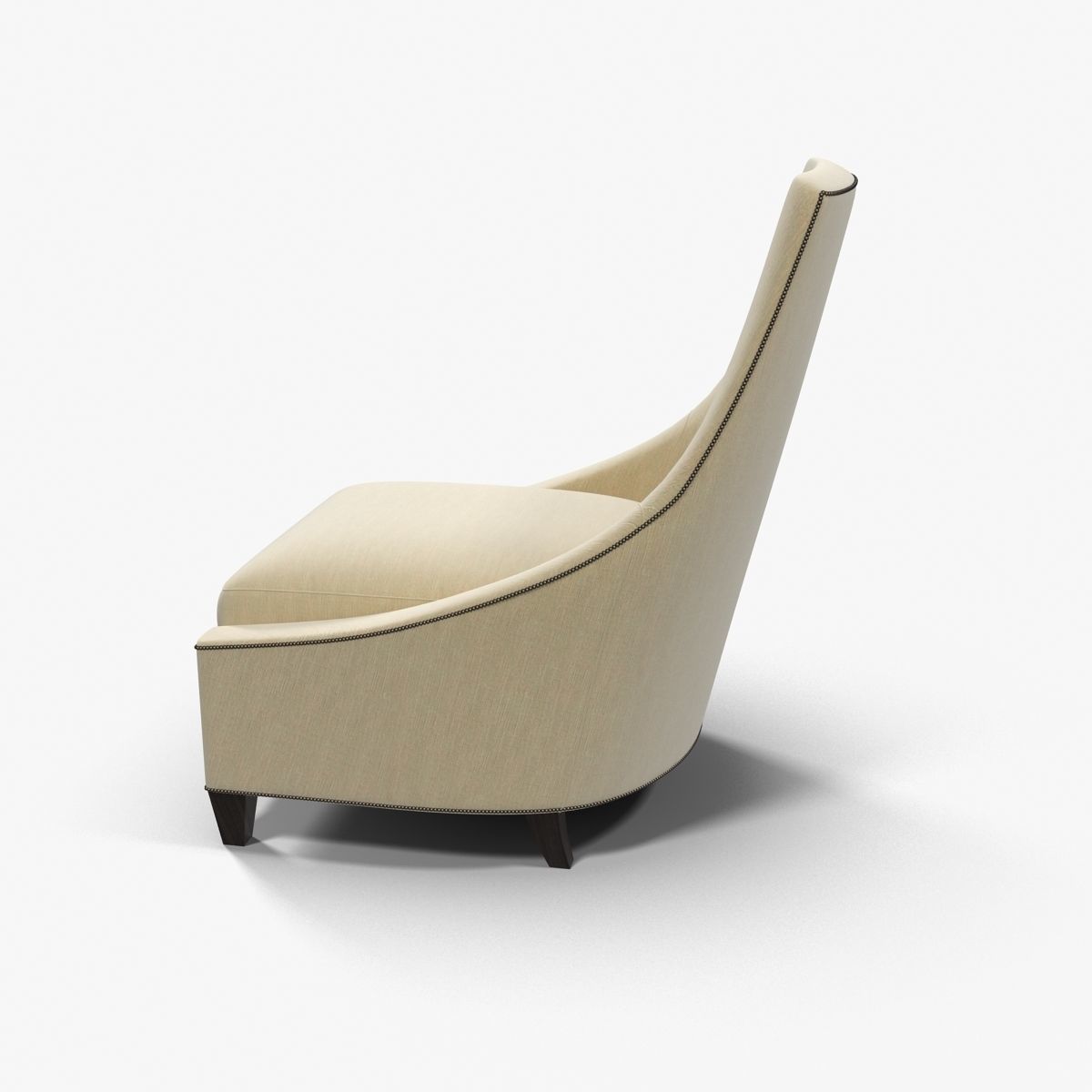Baker Bel Air Lounge Chair Low-poly 3D model_13