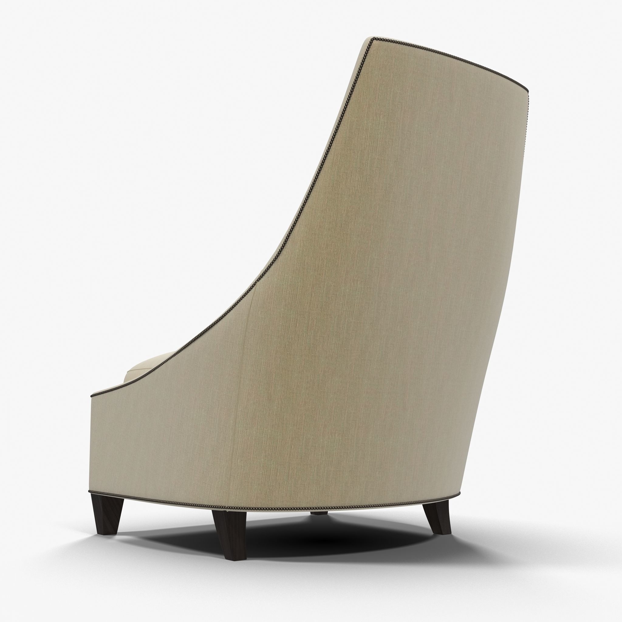 Baker Bel Air Lounge Chair Low-poly 3D model_4