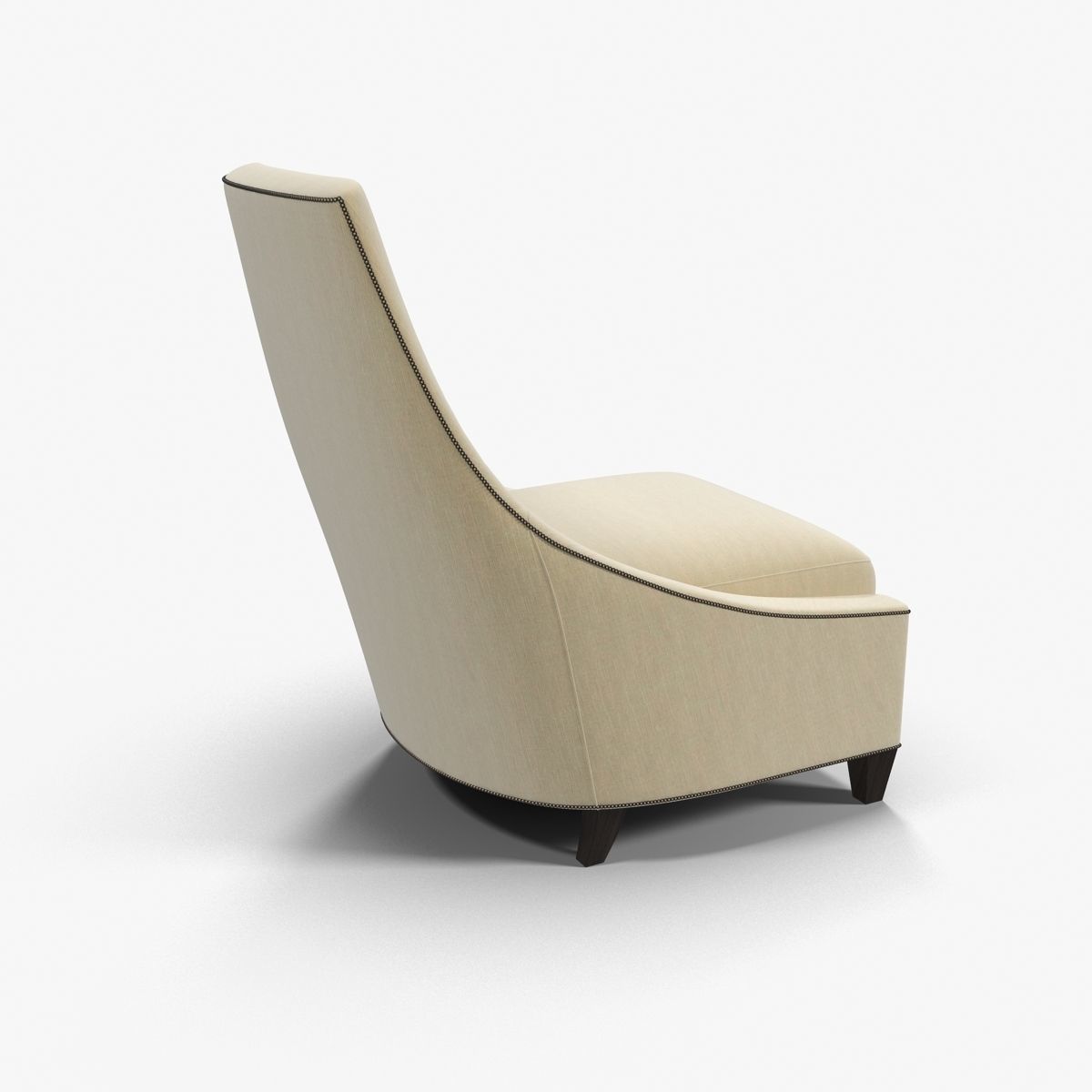Baker Bel Air Lounge Chair Low-poly 3D model_9