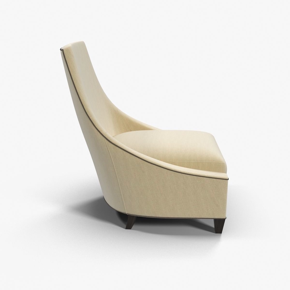 Baker Bel Air Lounge Chair Low-poly 3D model_8