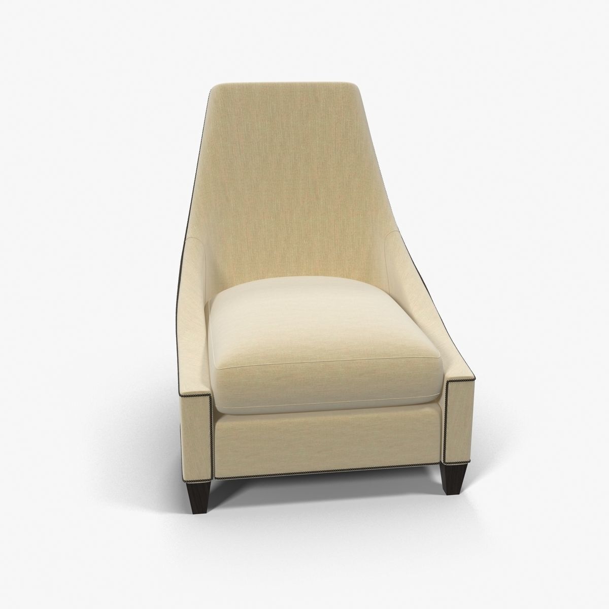 Baker Bel Air Lounge Chair Low-poly 3D model_16