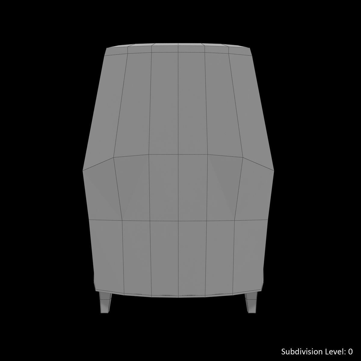Baker Bel Air Lounge Chair Low-poly 3D model_25