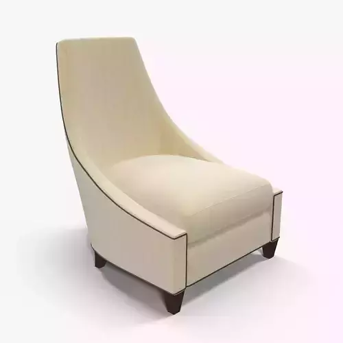 Baker Bel Air Lounge Chair Low-poly 3D model