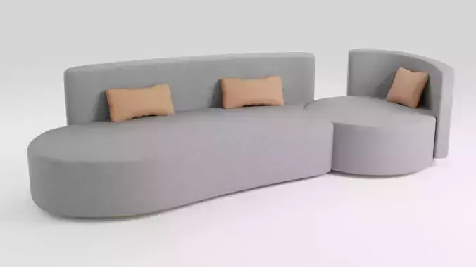 Designer sofa in Scandinavian style in dark colors