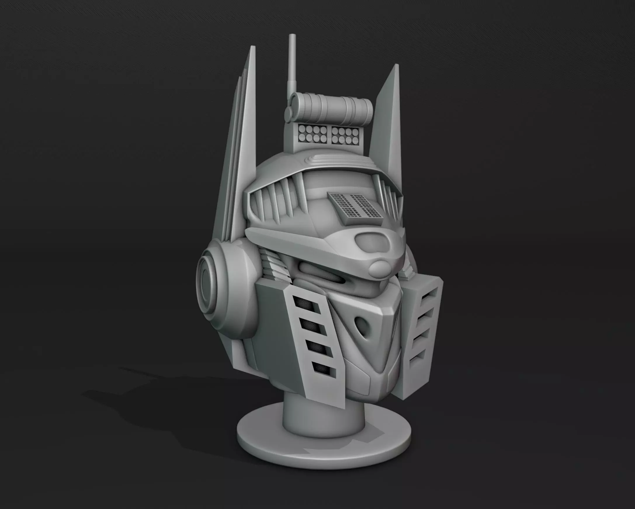 Mecha Head  3D print model_0