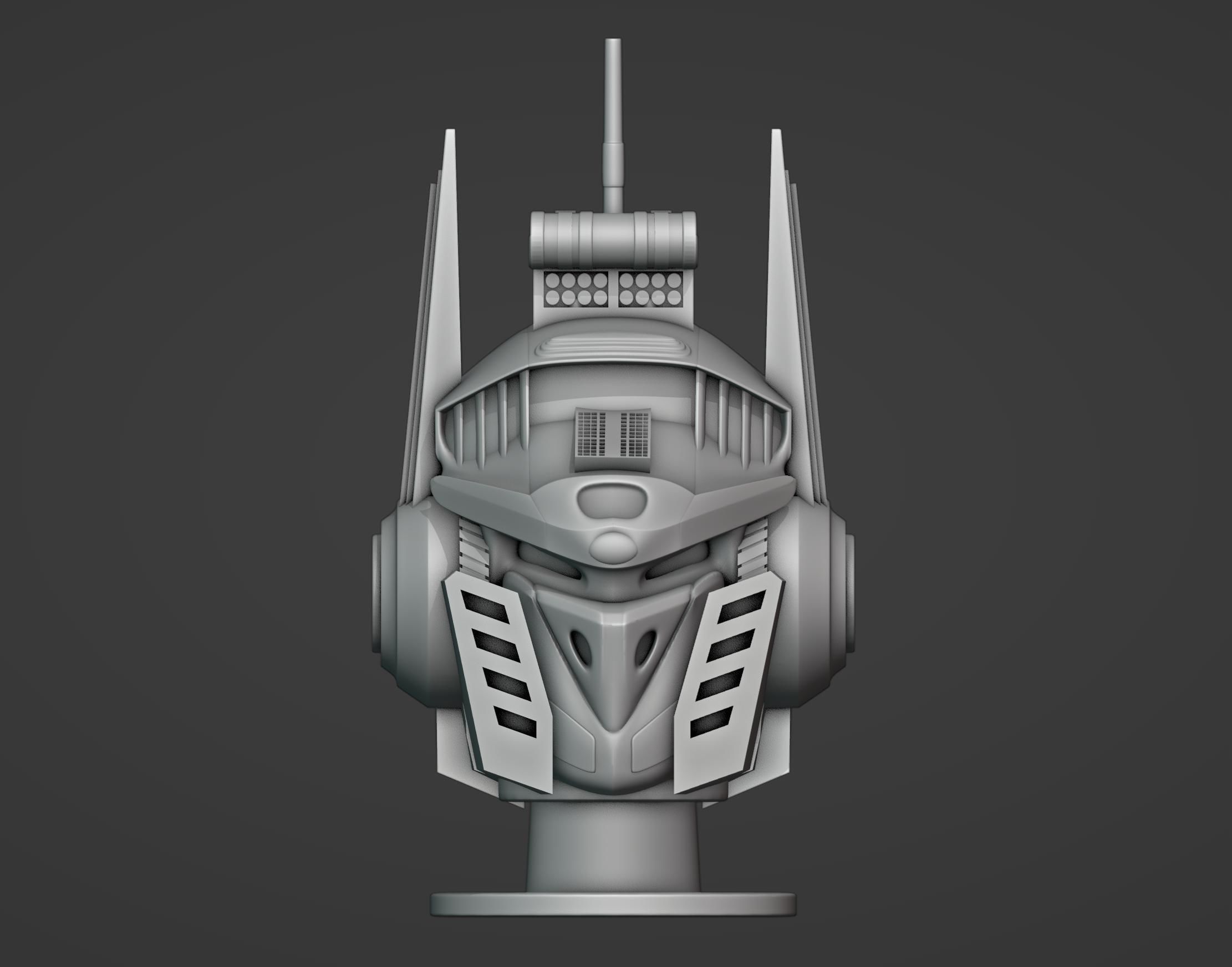 Mecha Head  3D print model_4