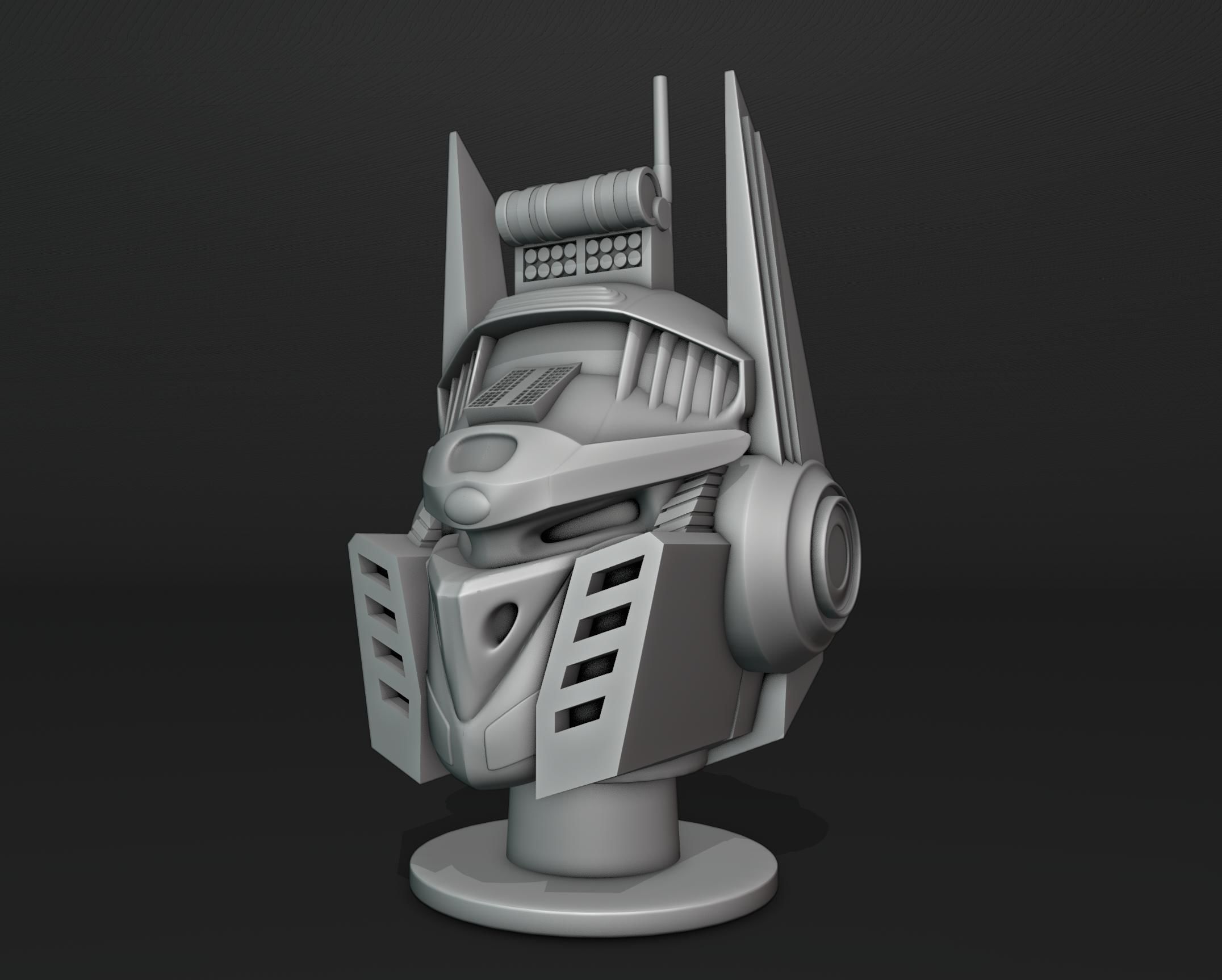 Mecha Head  3D print model_1