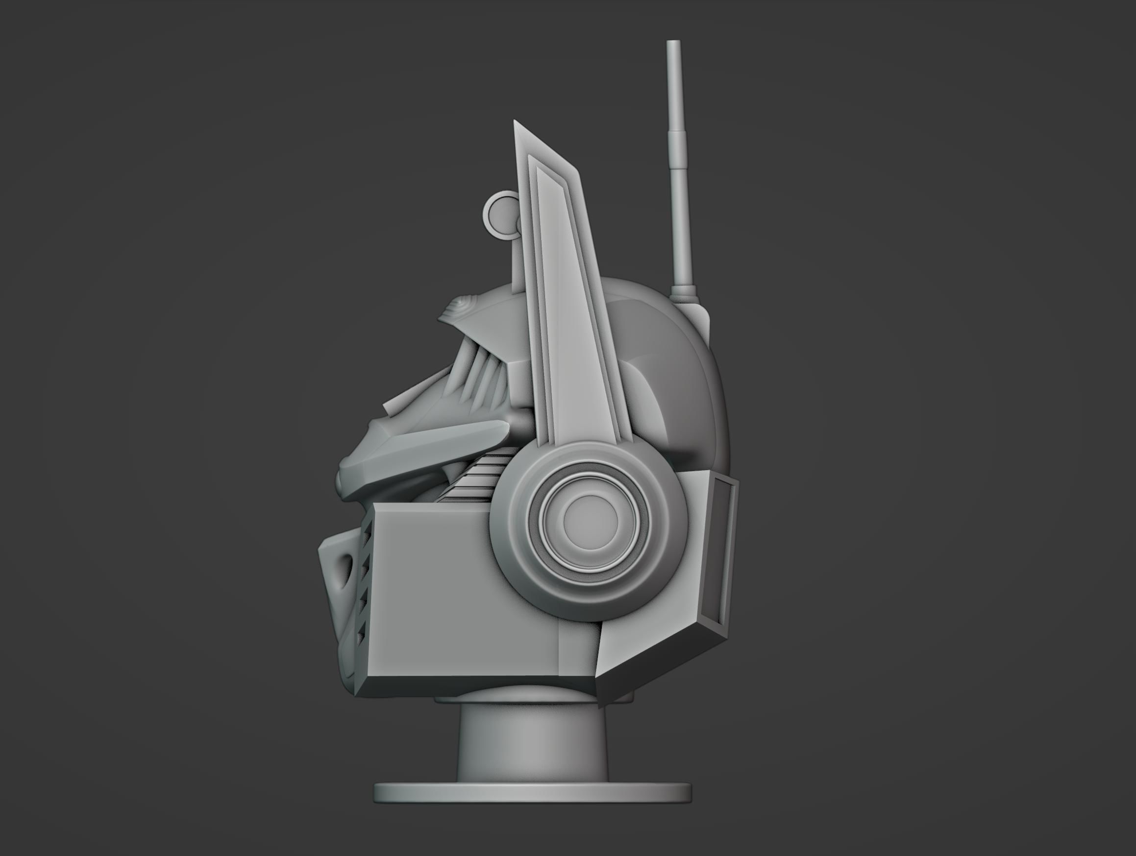 Mecha Head  3D print model_5