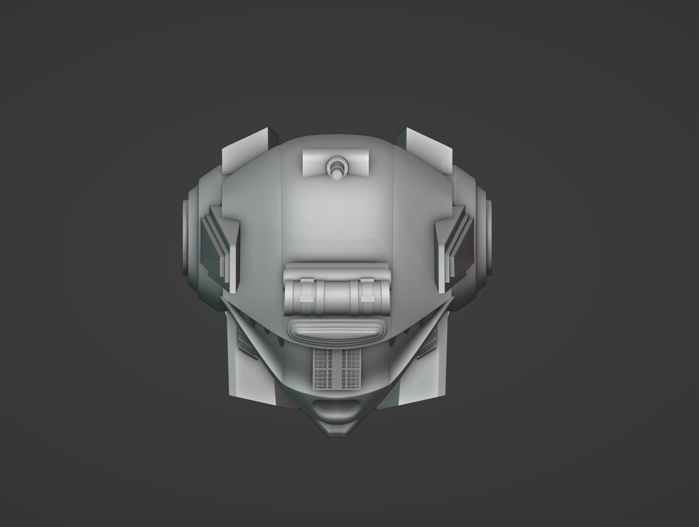 Mecha Head  3D print model_6