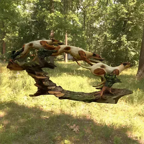 Statuette of a running dog