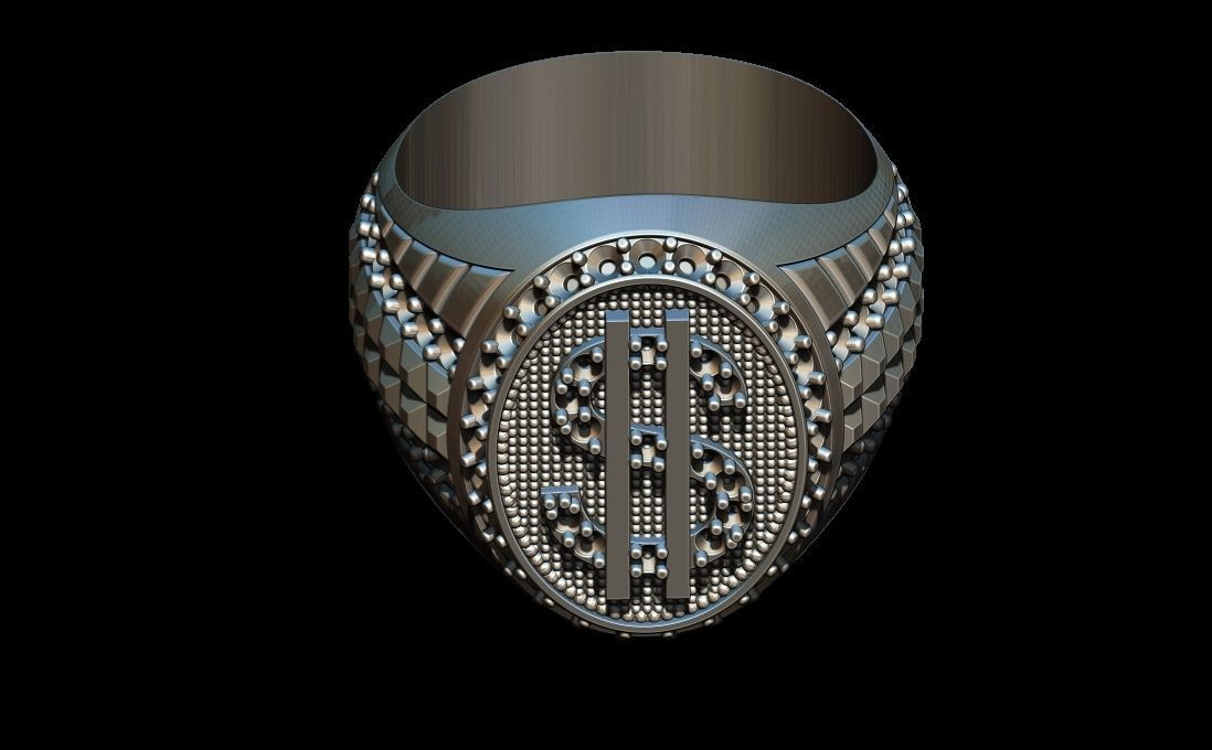 Dollar coin ring 3D print model_4