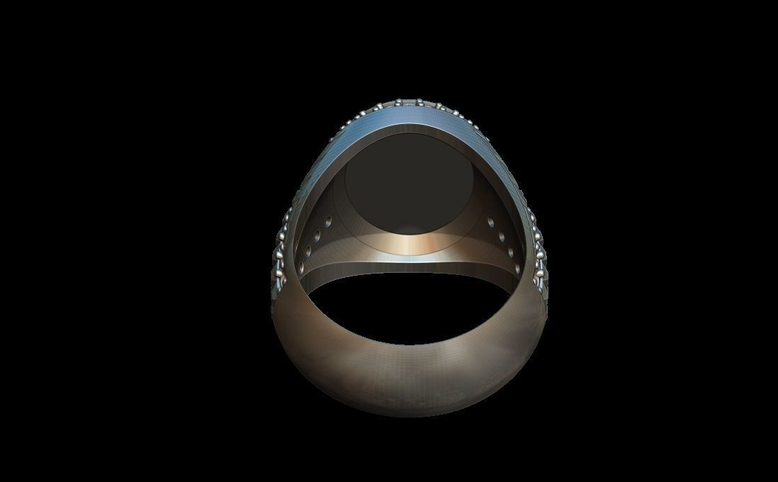 Dollar coin ring 3D print model_7