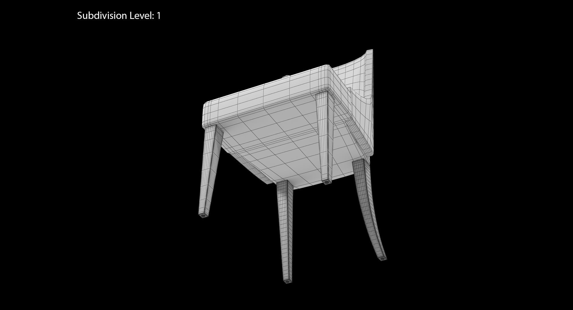 Chair Generic 1 Low-poly 3D model_26