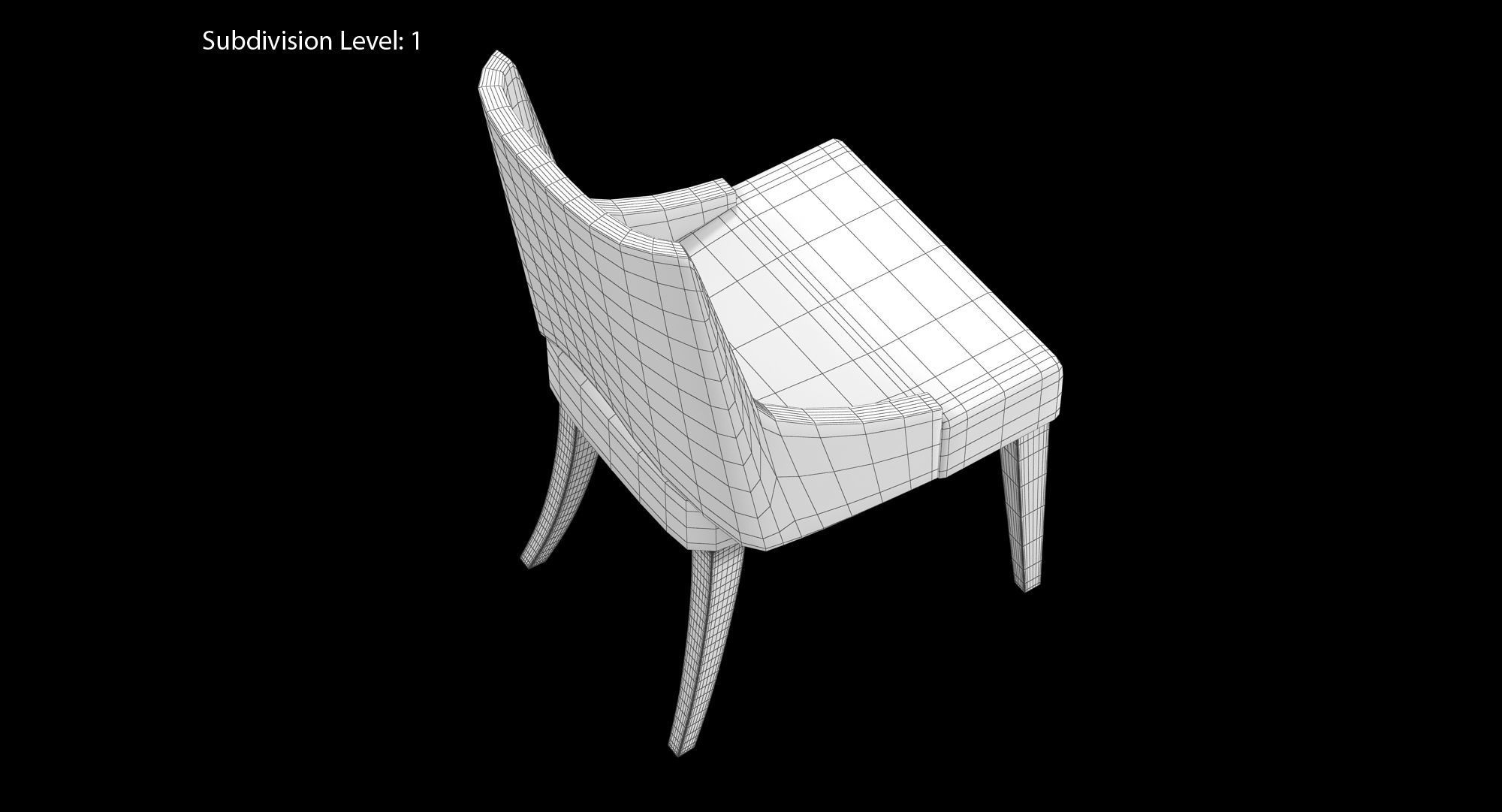 Chair Generic 1 Low-poly 3D model_20