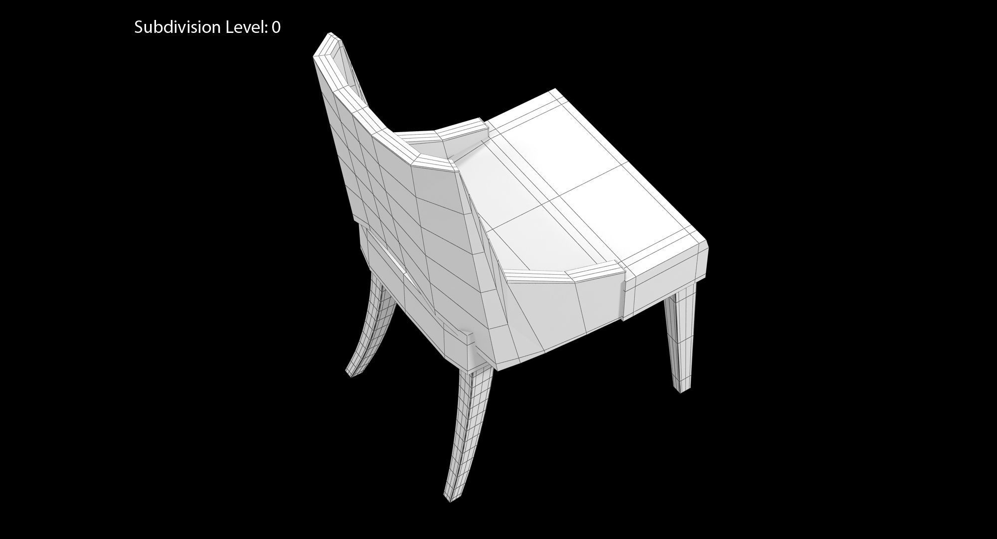 Chair Generic 1 Low-poly 3D model_19