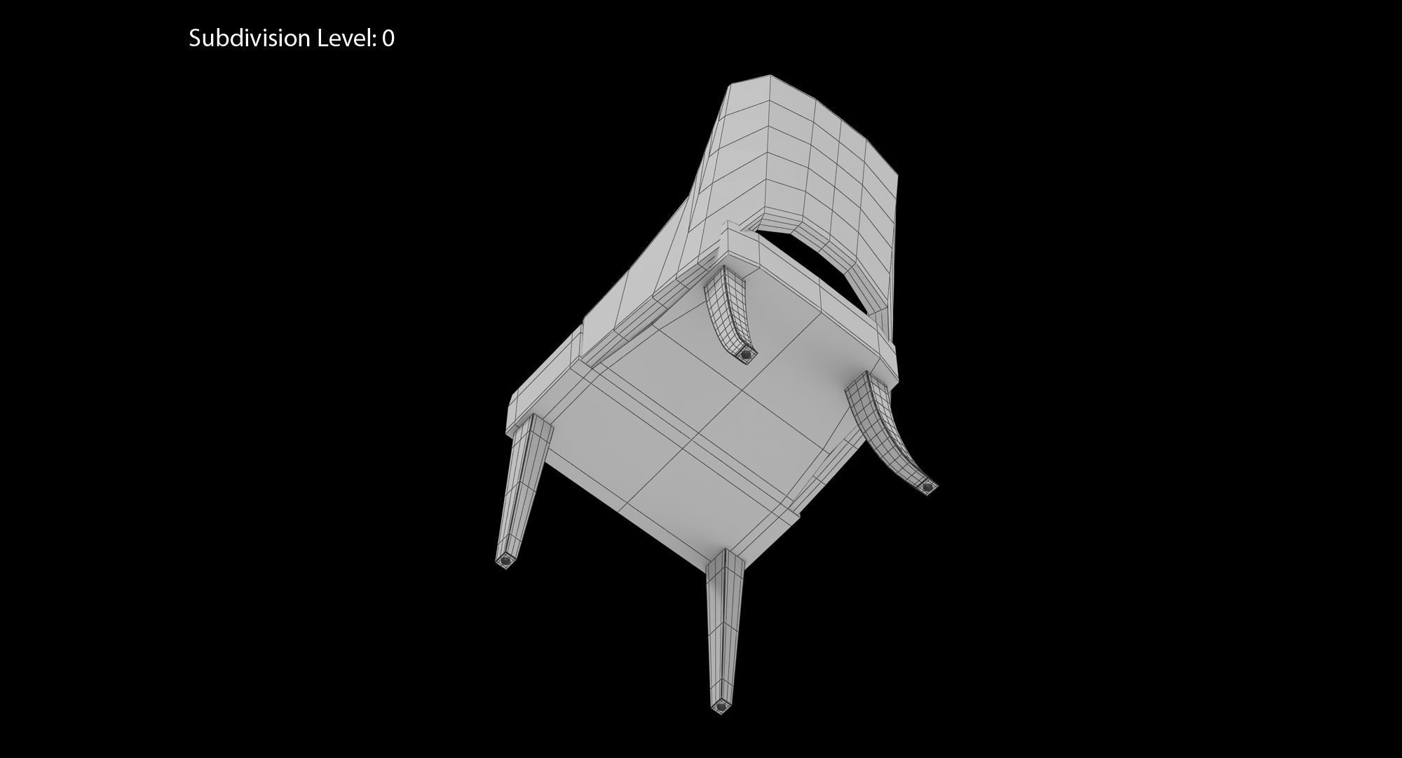 Chair Generic 1 Low-poly 3D model_23