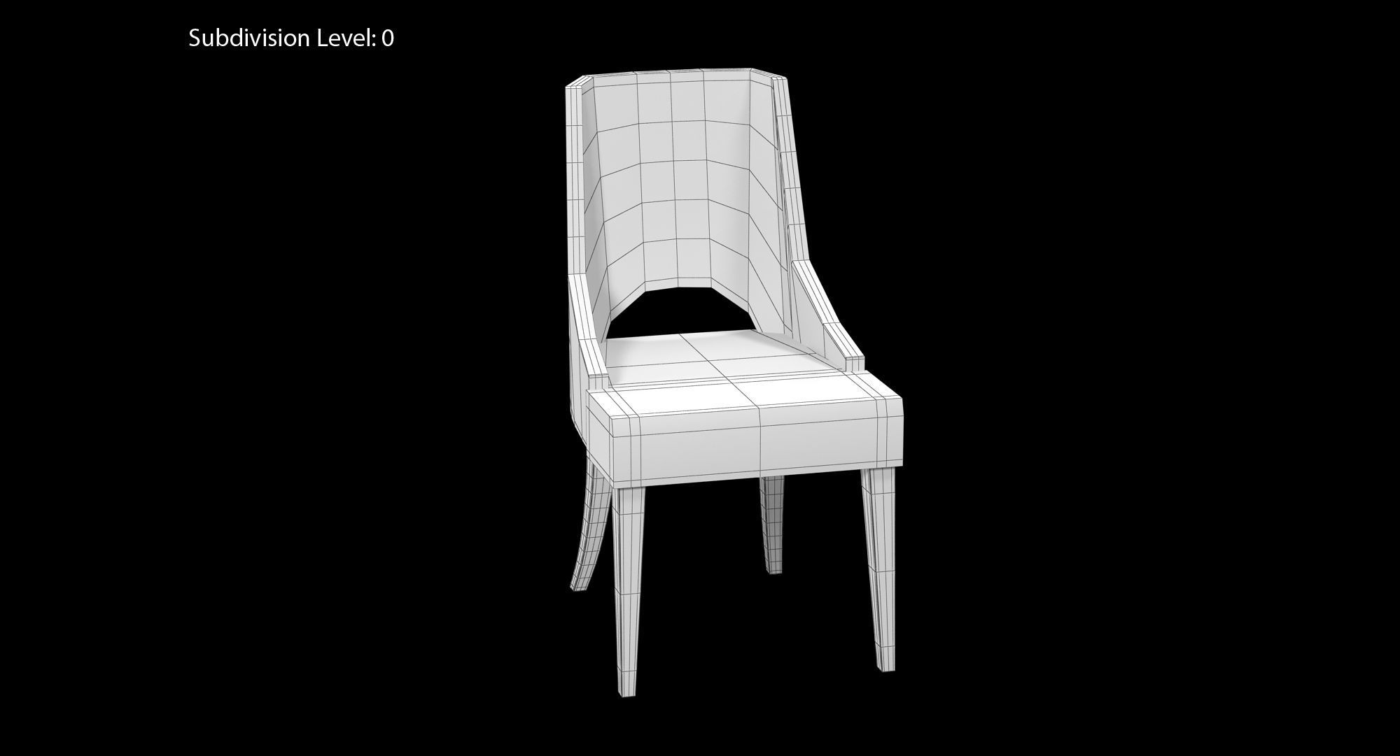 Chair Generic 1 Low-poly 3D model_17