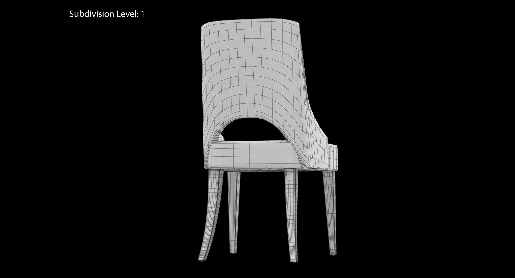 Chair Generic 1 Low-poly 3D model_22